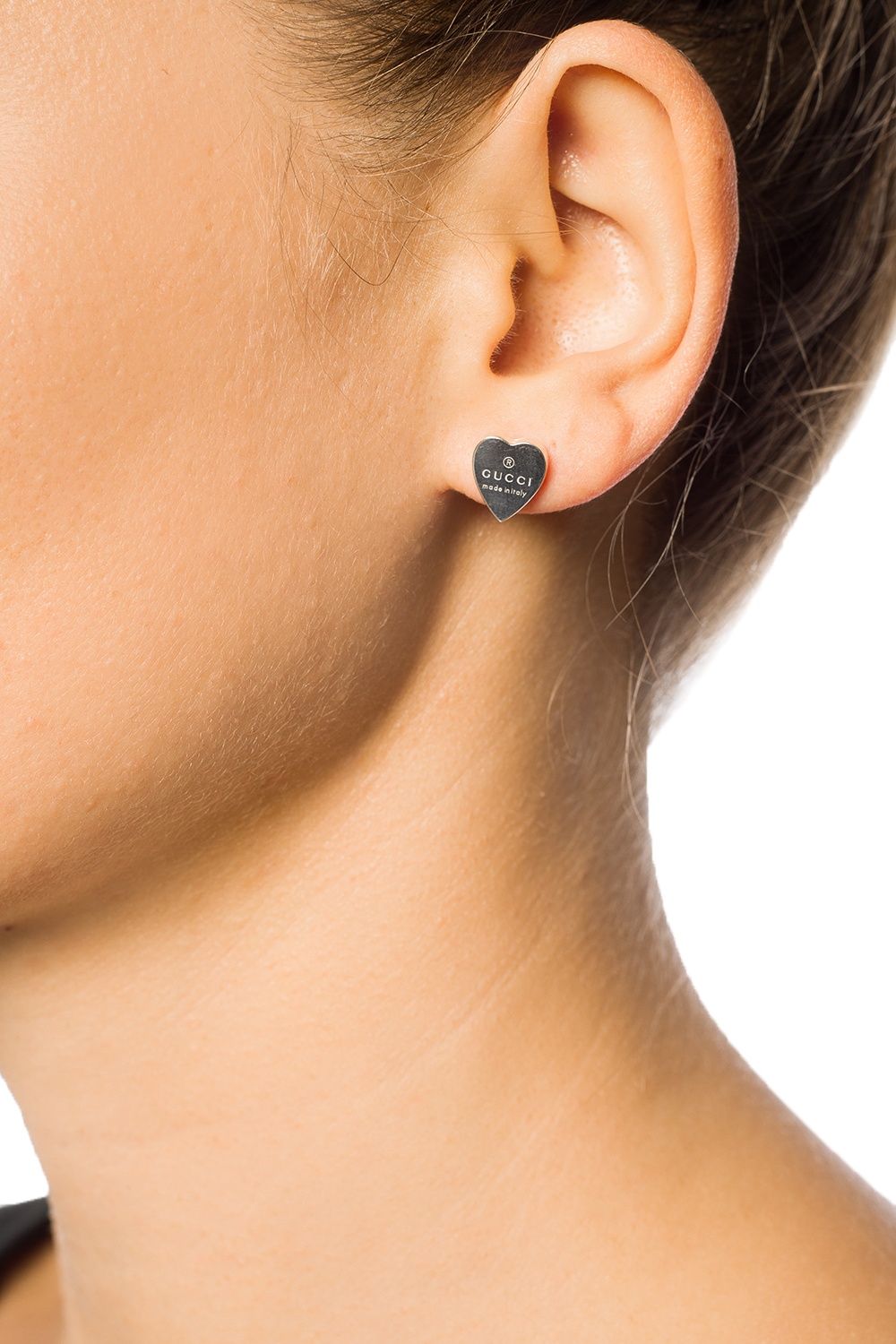 Silver Heart-shaped earrings Gucci - Vitkac GB